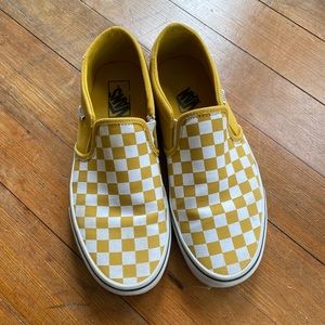 Slip On Yellow Checkered Vans